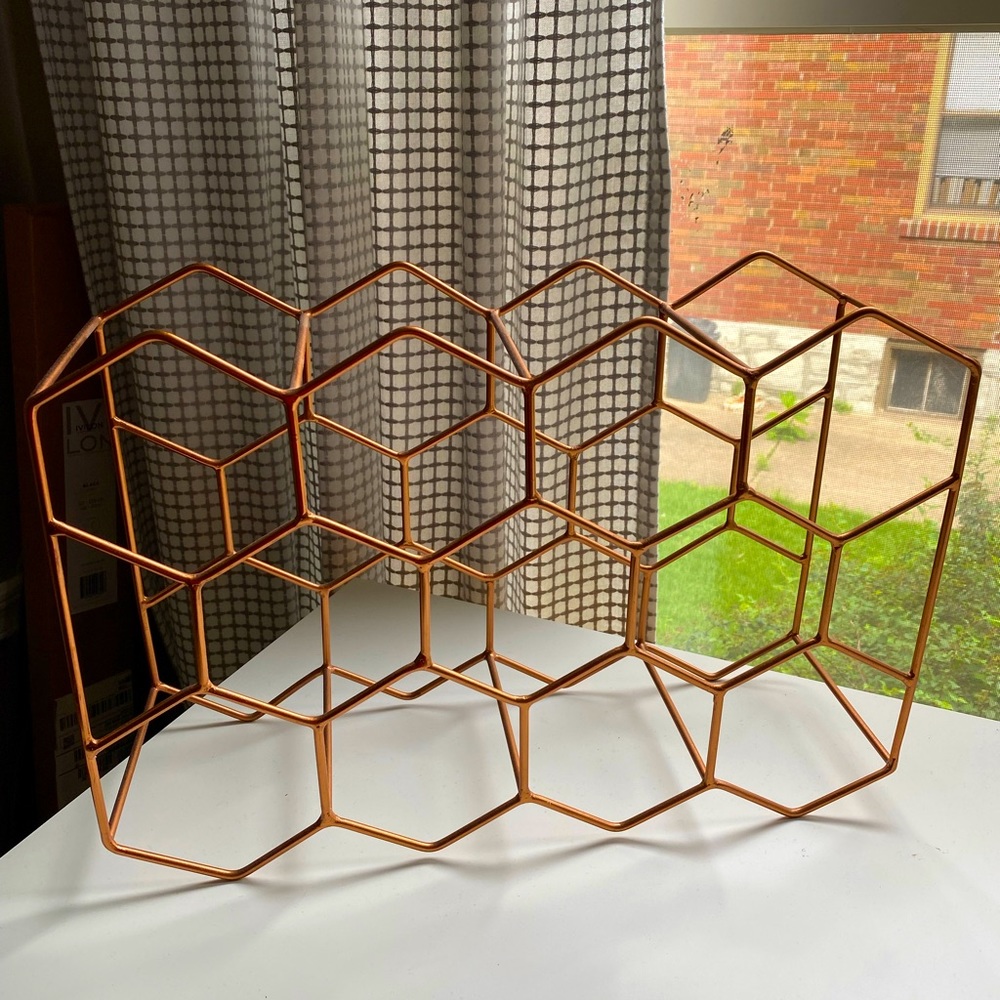 Crate and Barrel Geometric Wine Rack